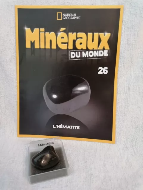 Collection Minéraux du monde n°26 L'Hématite National Géographique + fascicule