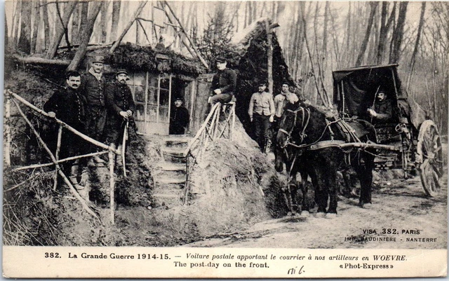 MILITARIA - Une voiture postale sur le front de Woevre