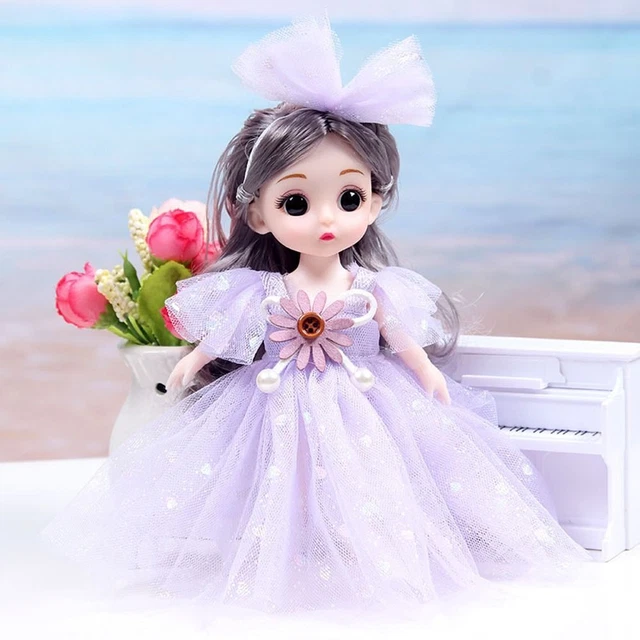 Molly Girls' Doll Mini Multi Joint Doll Movable Jointed Princess Dolls Toy Set