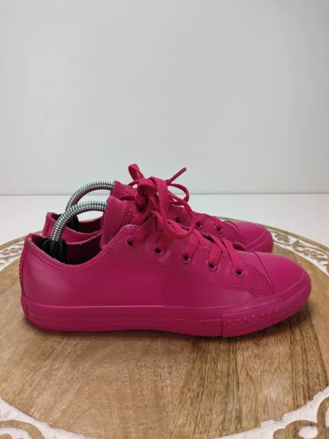 Converse All Star 651794C Girls Pink Low Rubberized Athletic Sneaker Shoes 3Y