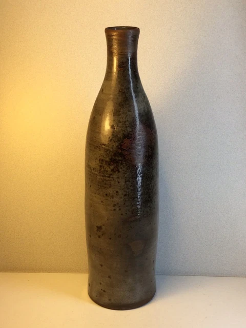 Vase Bouteille De Thierry Chantal Robert, Gres Émaillé. Soliflore. Époque Capron 3