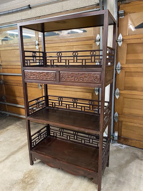 Chinese Shelf Display Cabinet Hardwood