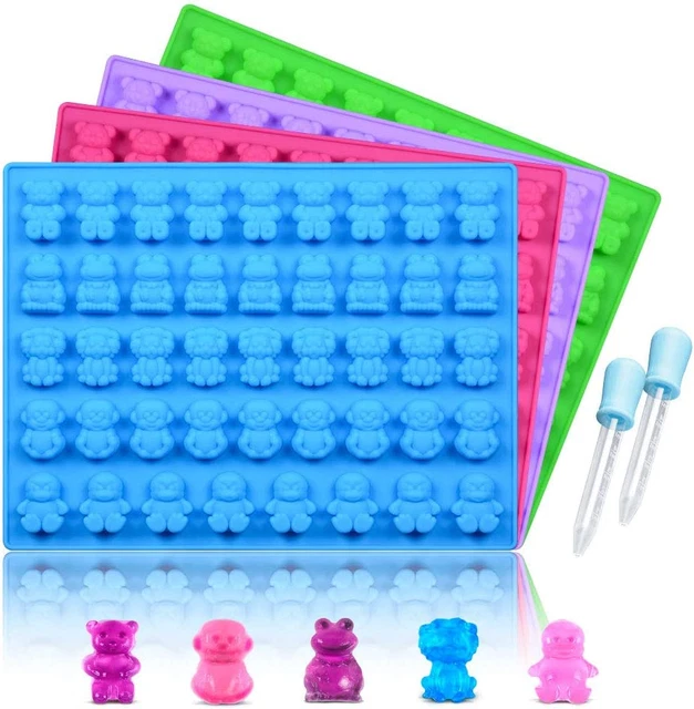 Silicone Candy Gummy Bear Molds - Chocolate Molds Including Bears, Frogs, Lions,