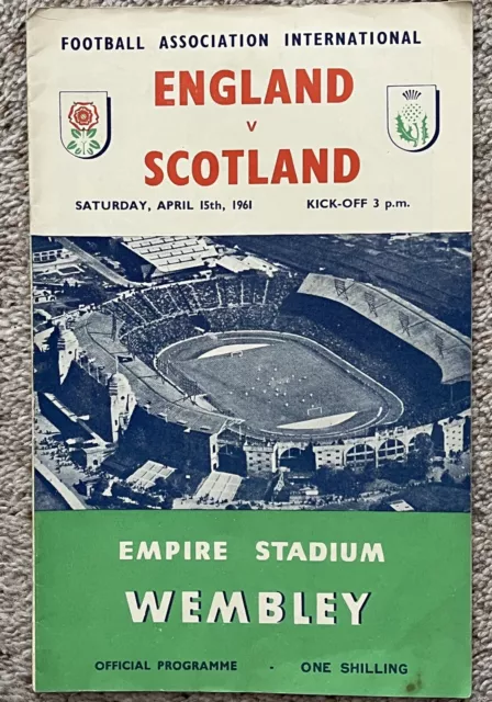 England V Scotland Football Programme 1961