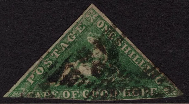 CAPE of GOOD HOPE - 1858 1/- Deep GREEN SG 8b USed Cv £550 [D5369]