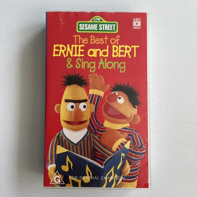 VHS &THE BEST of Ernie and Bert" RETRO Video Tape SESAME STREET