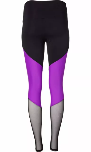 Onzie Womens High Rise Track Electric Purple Combo Leggings Size XS
