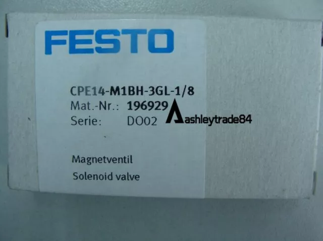 1PC FESTO Cpe14-m1bh-3gl-1/8 196929 Solénoïde Valve Neuf En Boîte