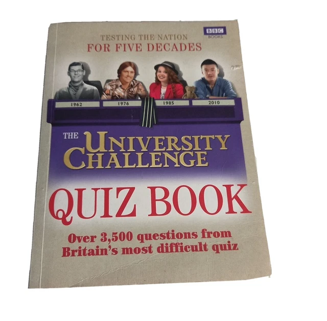 The University Challenge Quiz Book Paperback BBC British TV Game Show  Q & A