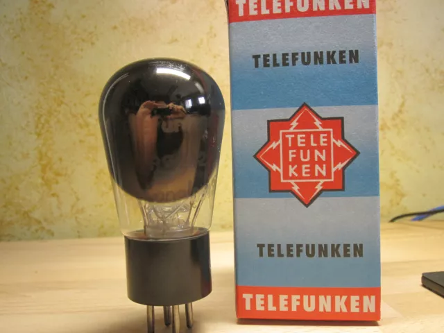 TUBE RS242 TELEFUNKEN <> BLACK PLATE LAMPE VALVE KLANGFILM röhre 15 WATT POWER