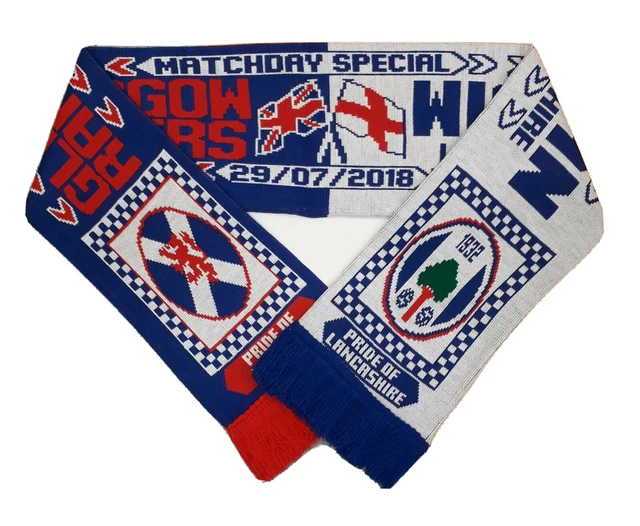 GLASGOW RANGERS V Wigan Athletic 2018 Friendly Football Scarf