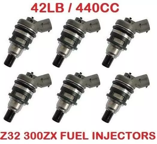 6 x genuine 440cc Fuel Injectors for NISSAN / NISMO Z32 300ZX 89 ~ 94 VG30