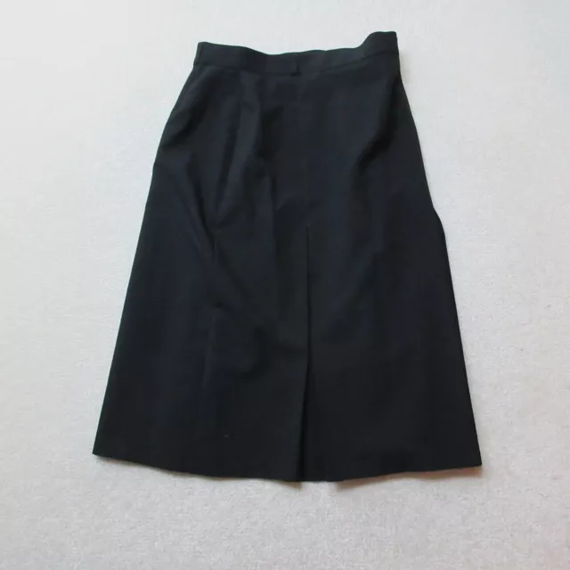 VINTAGE St Michael Skirt Womens UK 16 Black A-Line Midi UK Made 80s EU 44