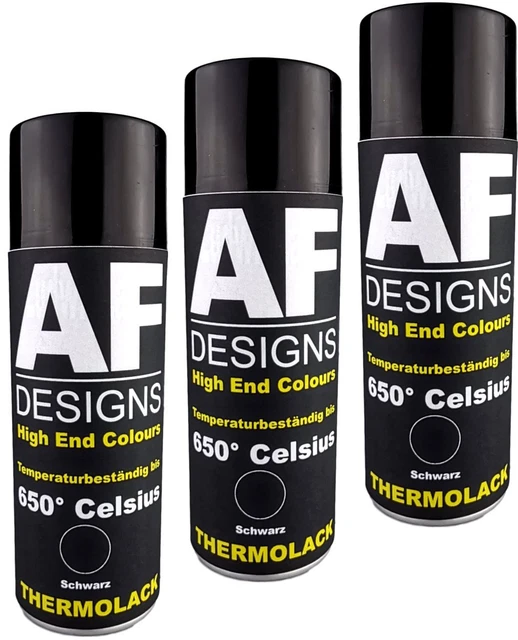 Vernice termica nera spray 3 bombolette spray vernice forno vernice scarico migliore calore. 650 °C 400