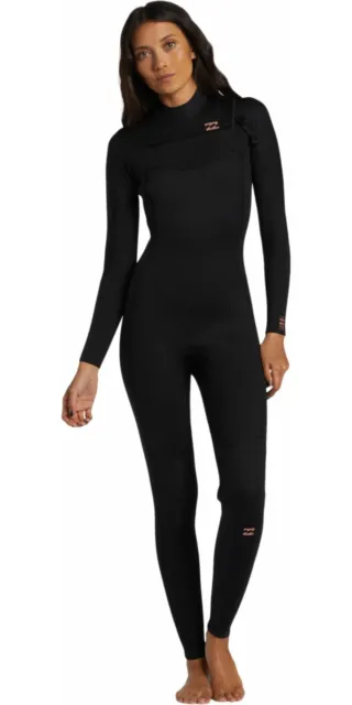 2024 Billabong Womens Foil 3/2mm Chest Zip Wetsuit - Black