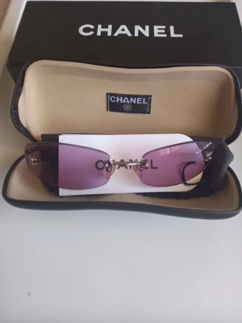 pink chanel vintage sunglasses
