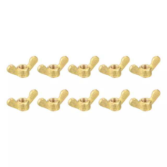 Laiton Aile Écrous, M8 Papillon Écrou Torsion Serrer Attaches pour Meubles 10Pcs