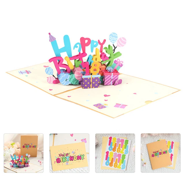 Biglietto Di Compleanno Pop-Up 3D Per Nipote - Design Colorato Con Busta E Bigliettino Inclusi