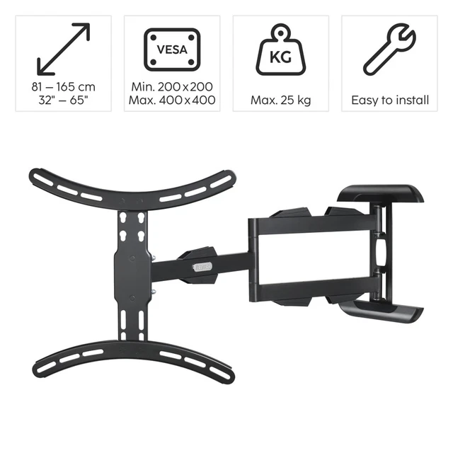 Tv Wandhalterung 65 Zoll 180 Grad Schwenkbar HAMA TV WANDHALTERUNG 65“ neigbar 180° schwenkbar, extra langer Arm