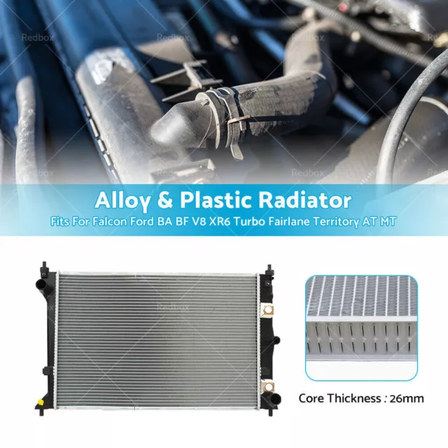 Standard Radiator Rad Fit Falcon Ford BA BF XR6 Turbo Fairlane Territory AT MT