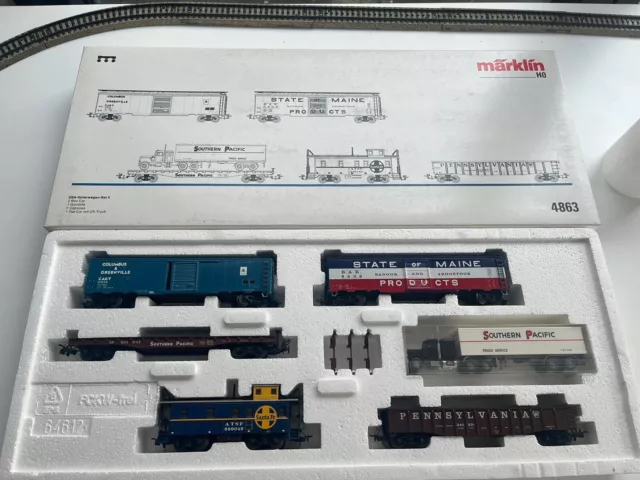 Märklin   4863  (Spur H0)    USA Güterwagen - Set II  + OVP