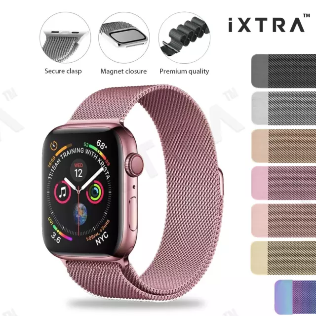 【iXTRA®】Apple Watch Series 9 8 Ultra 7 SE Milanese Magnetic Stainless Steel Band