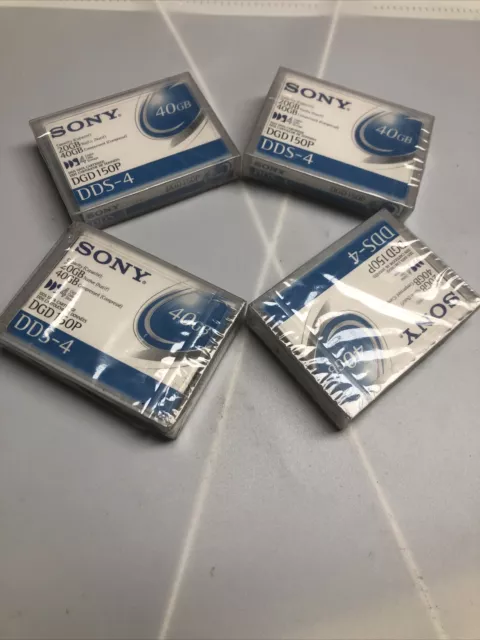 ORIGINAL  SONY DDS-4 **40GB** Data Cartridge DGD150P LOT OF 4X