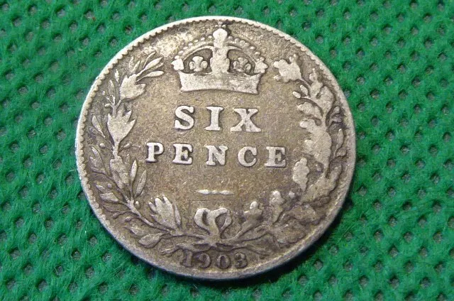 Edward Vii , Silver Sixpence , 1903  (T944)