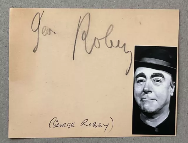 GEORGE ROBEY ( Comedian) Genuine Handsigned Signature on Album Page.