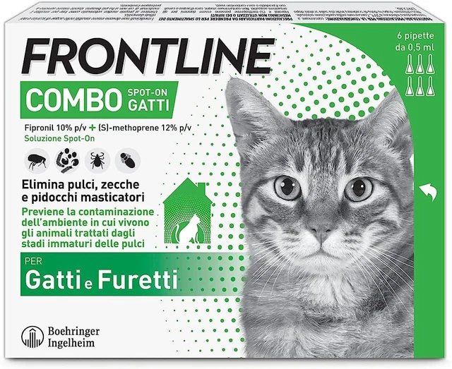 ANTIPARASSITARIO 'COMBO' FRONTLINE Per gatti e furetti - 6 Pipette