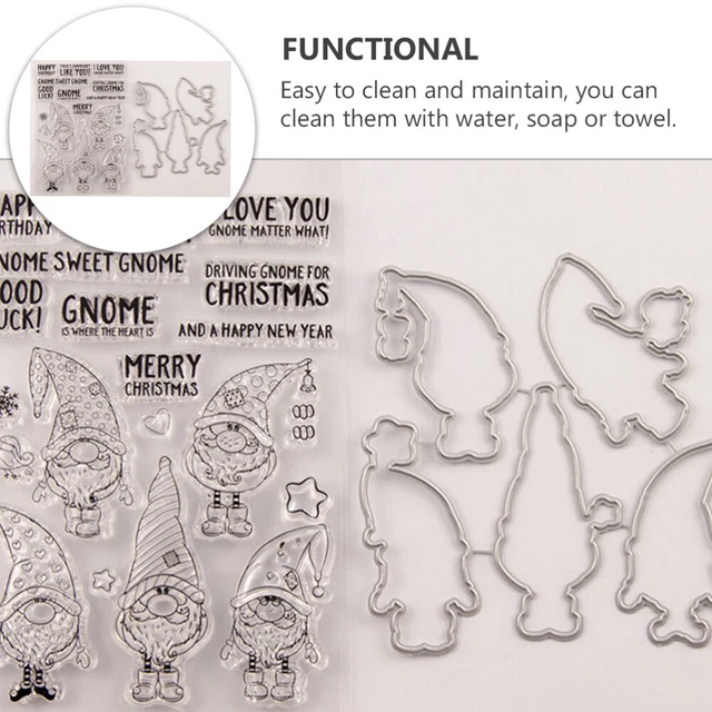 2 Sets Frohe Weihnachten Stempel Schneeflocke Stempel Planer Stanp 9