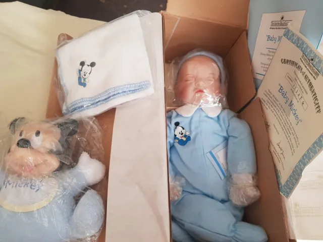 Nuova bambola Disney in scatola bambini Ashton Drake bambino topolino con certi