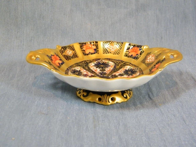 Royal Crown Derby Old Imari 1128 Footed Reticulated Dish