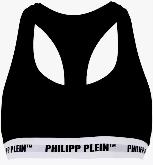 2x PHILIPP PLEIN Sport BH Yoga Fitness Bustier ohne Bügel Baumwolle Comfort Bra
