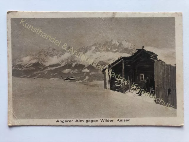 AK Angerer Alm gegen Wilden Kaiser St. Johann Tirol um 1910 Wintersportplatz