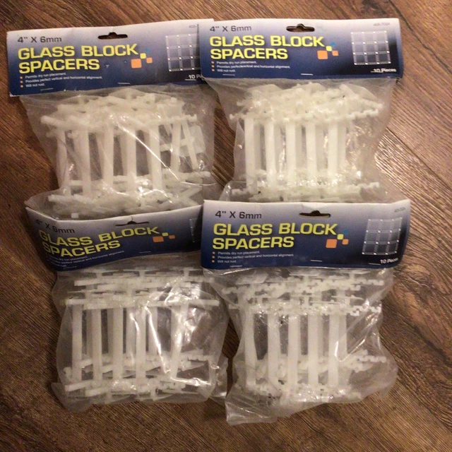 Glass Block Spacers 4 X 6 MM. 10 to a pack New