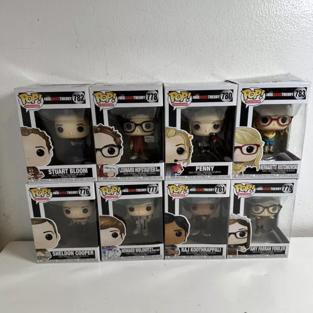 Funko Pop The Big Bang Theory - LOT of 8 NEW - Complete Set #776-783