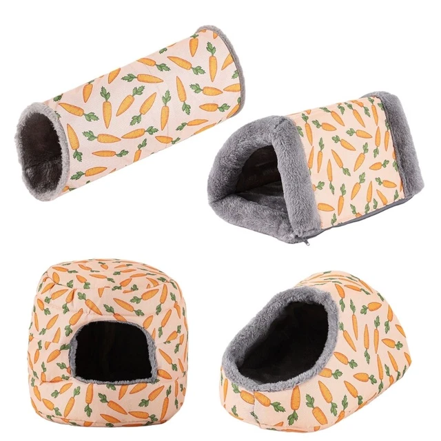 Hamster Sleeping Bed Small Plush Bed Hideout Bedding Rabbit Winter House