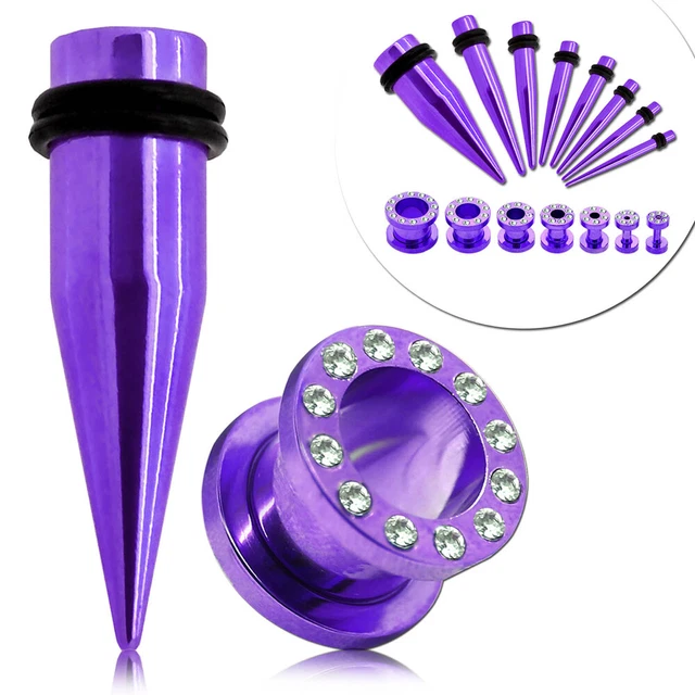 Kit Dilatation Oreilles Avec Tunnels Et Tiges | 8 Ou 16 Pièces Acier/ Acrylique | Tailles 1.6 à 10 Mm - 3