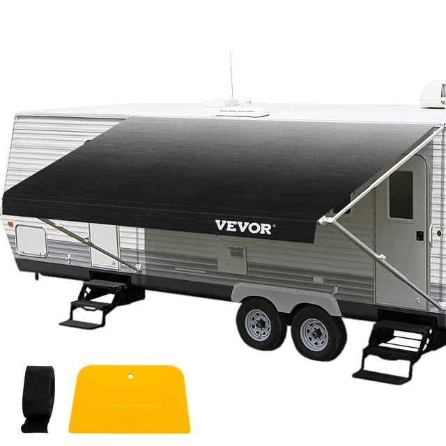 Wohnmobil-Markisen-Schattenschutz 2,7x5,6 M – Aus 600D Netz, Blockiert 88% UV, Mit Reißverschluss & Tragetasche