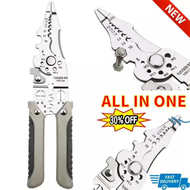 2X Arrival Multifunctional Wire Stripper Crimper Cable Cutter Pliers 2024 New🔥 2