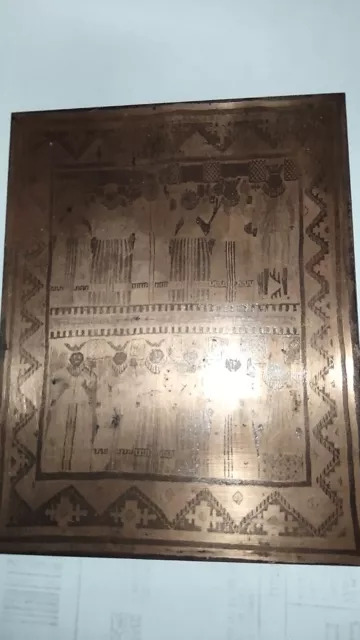 antique Vintage PRINTING PLATE/copper plate