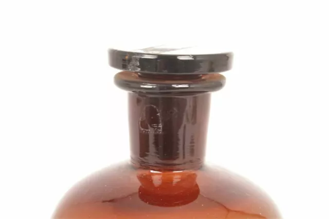 Apotheker Flasche Medizin Glas braun Korken Tinct. Jodi antik Deckelflasche 3
