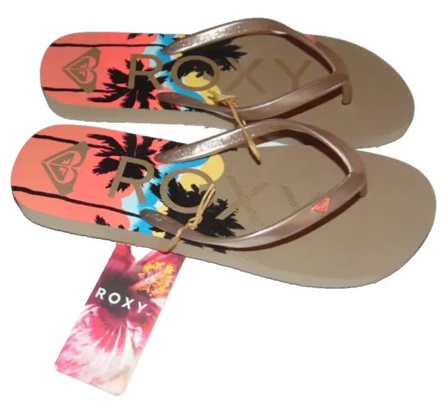 ~NWT Women's ROXY Melon Flip-Flops! Size 7 Super Cute:)~