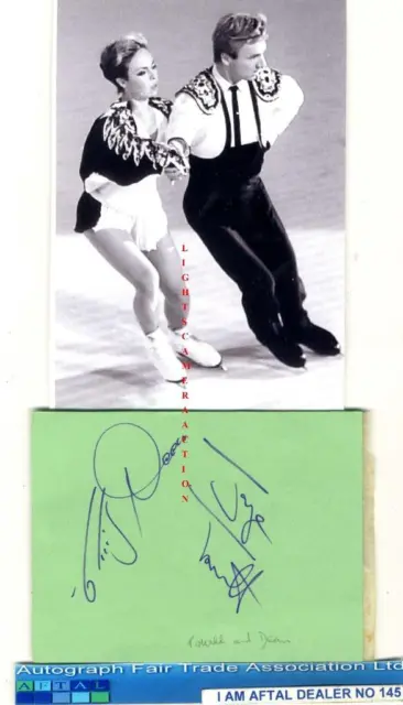 Torvill and Dean vintage signed page AFTAL#145
