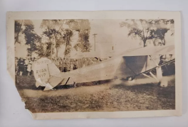 RARE 1927 Spirit Of St. Louis Photograph Fargo Nd Charles Lindbergh America Tour