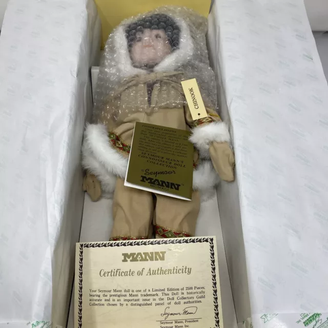 Seymour Mann Connoisseur Collection doll; "CHINOOK" ESKIMO 15" COA