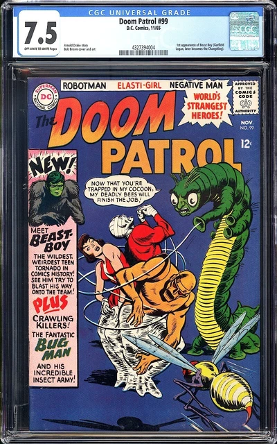 Doom Patrol #99 CGC 7.5 (1965) 1st Appearance of Beast Boy! DC Comics L@@K!