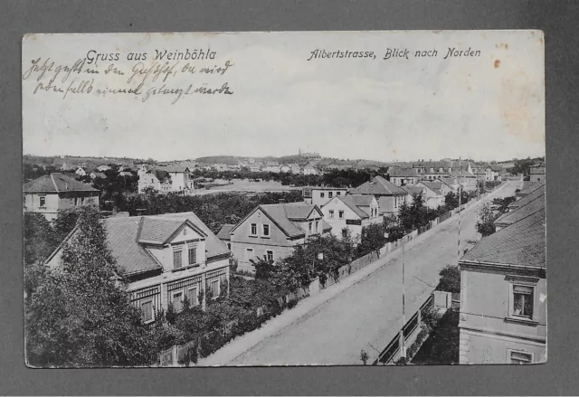 Ak Gruss aus Weinböhla Albertstrasse  Blick nach Norden von 1910