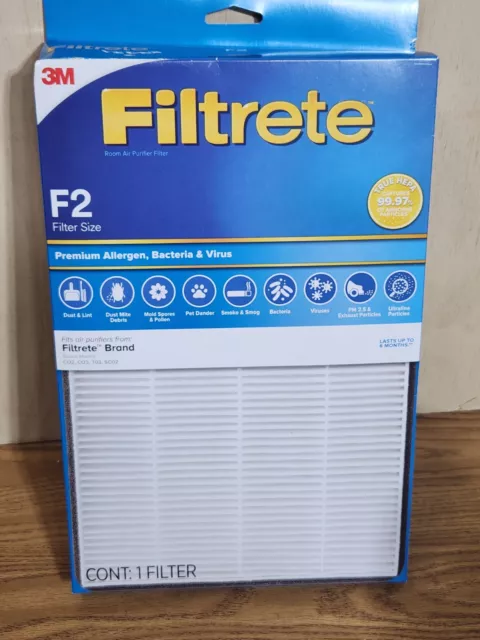 3M Filtrete F2 True HEPA Filter (99.97% Room Air Purifier Filter)
